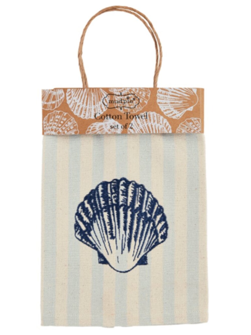 Mud Pie - Fan Embroidered Sea Towel